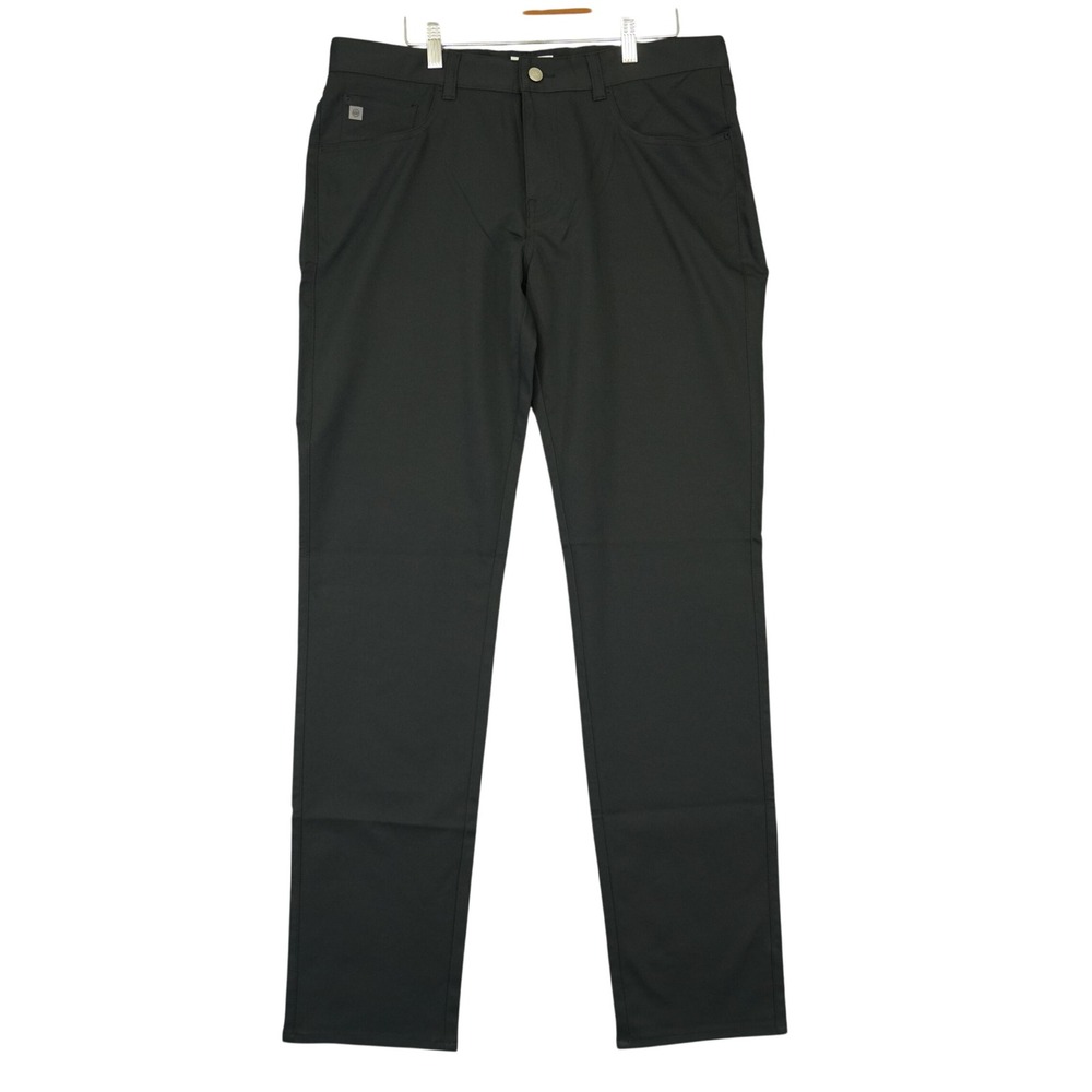 Peter Millar Pants Men 34x34 Black Crown Sport Performance 5-Pocket EB66 Golf